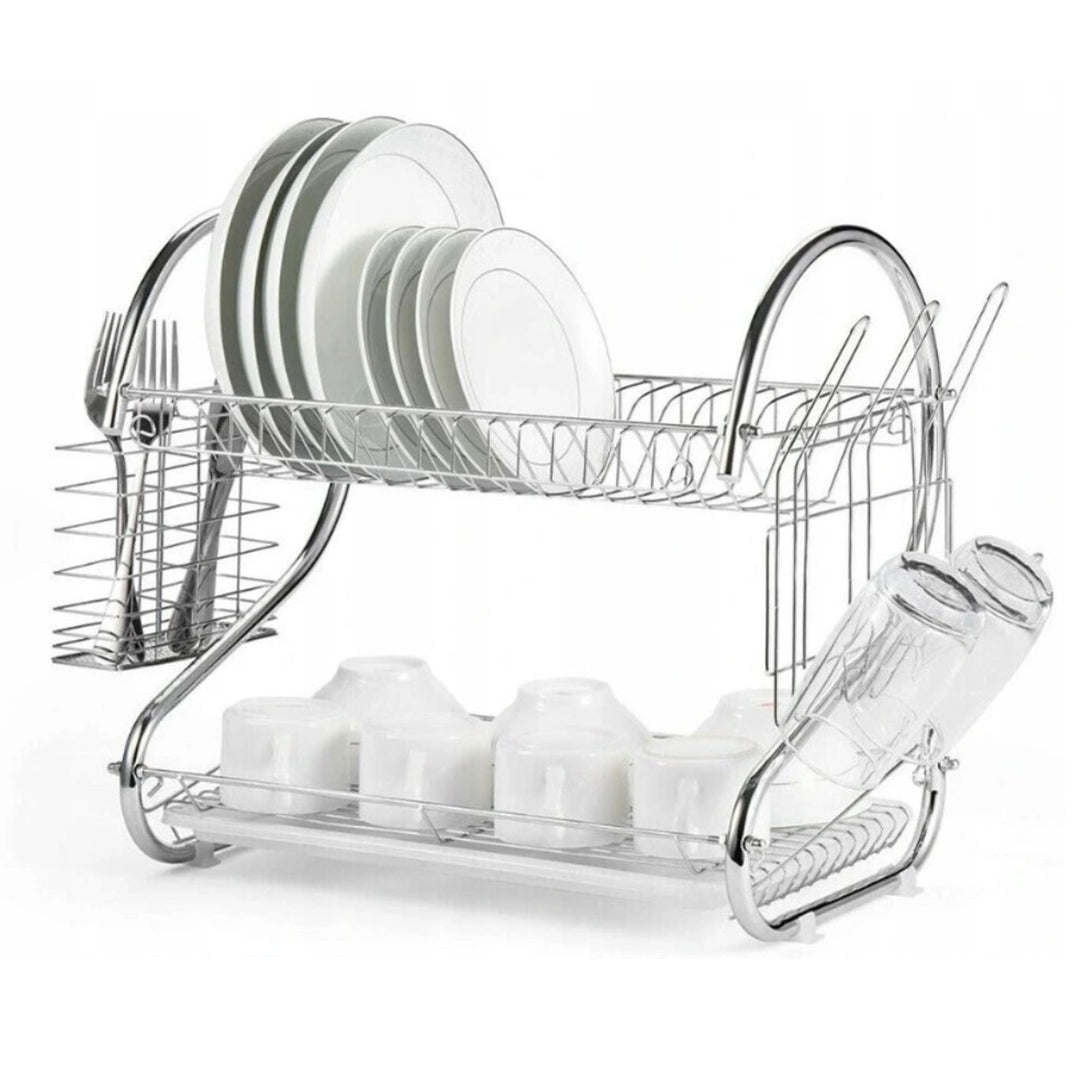 Secador de platos de dos niveles Maestro MR-1025-43 bandeja extraíble