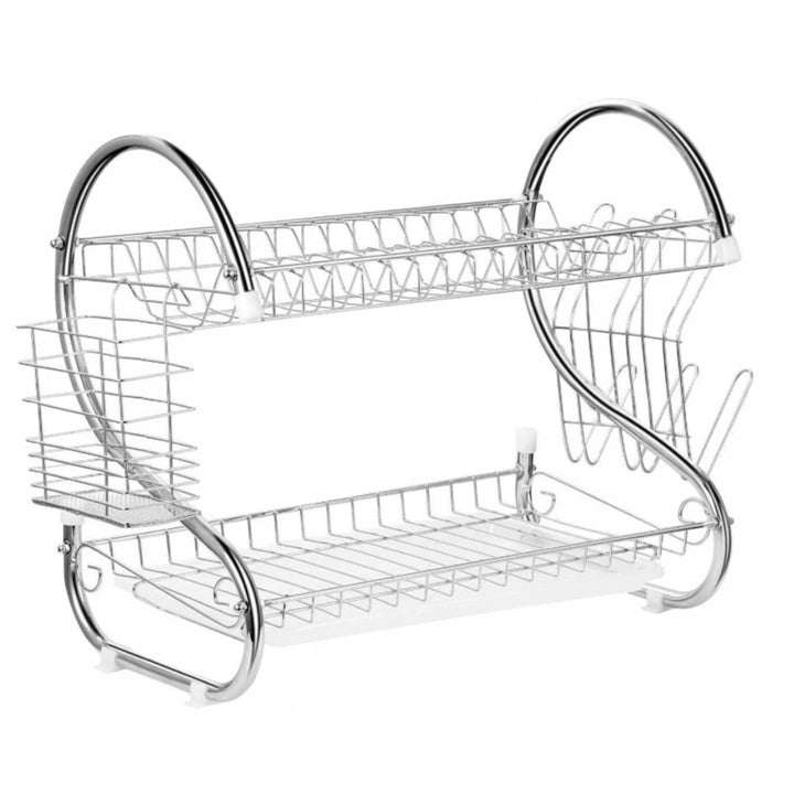 Secador de platos de dos niveles Maestro MR-1025-43 bandeja extraíble