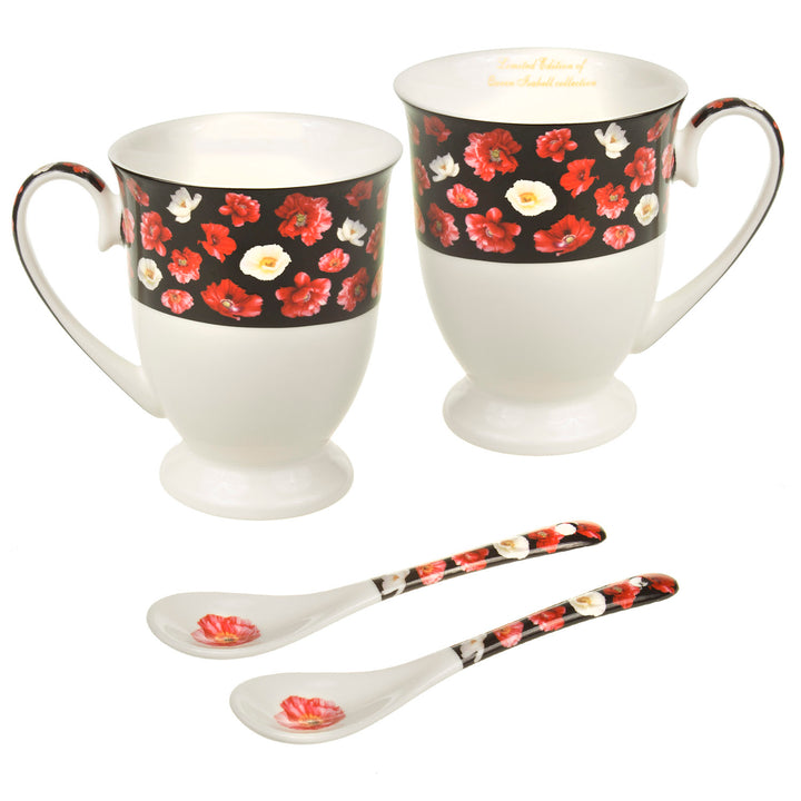 Conjunto de 2 xícaras de café para duas pessoas, porcelana, 300 ml