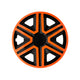 Calotas NRM ACTION DOUBLECOLOR ORANGE BLACK 16 "laranja-preto - 4 peças