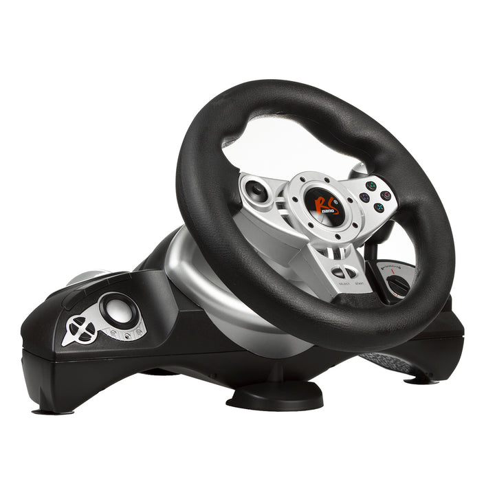 Volante de corrida para jogos NanoRS RS700 com faixa de direção de 270 °, volante 8 em 1, câmbio de marchas, pedal, vibrações de gás e freio, compatível com PS4 / PS3 / Xbox ONE / PC (entrada X / entrada D) / Android