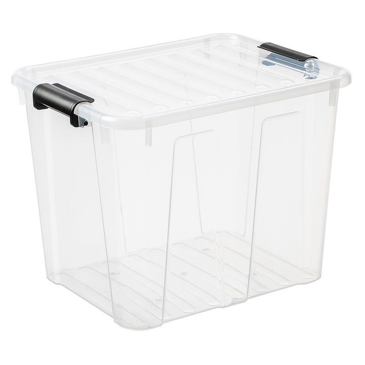 Caixa transparente 40L com tampa Plast Team Home Box