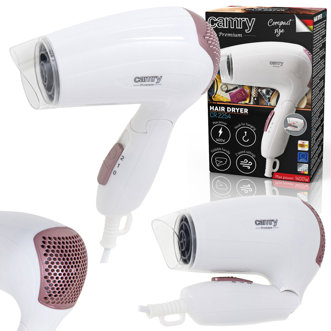 Secador de cabelo 1200W Camry CR 2254 2 níveis de controle de potência