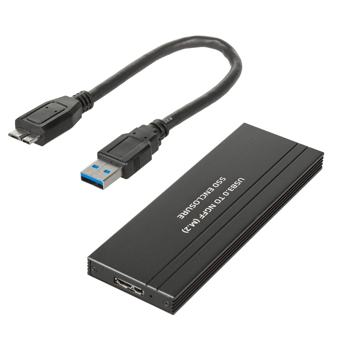 Carcasa de disco duro USB 3.0 para discos duros M.2 SDD NGFF de hasta 5 Gbps Caja SSD externa 2230/2242/2260 / 2280mm Adaptador Admite UASP Plug & Play