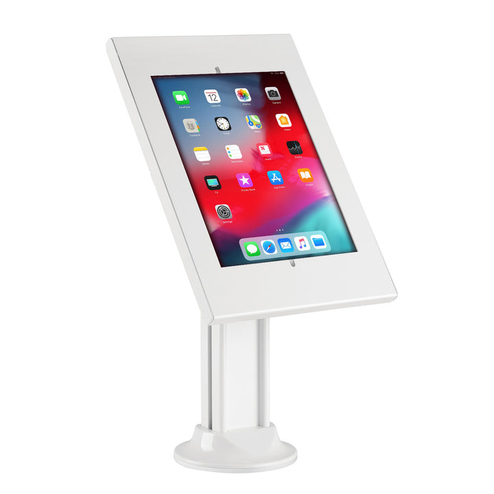 Suporte de mesa antirroubo compatível com 9,7"/10,2", iPad, 10,5", iPad Air/iPad Pro, 10,1", Samsung Galaxy, Tab A (2019) (branco)