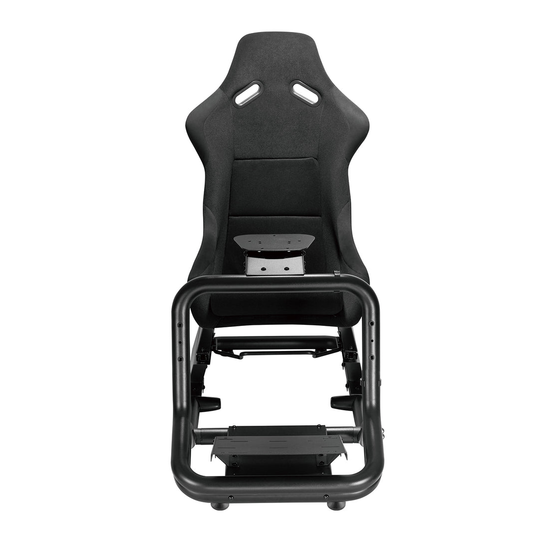 Simulador de carreras Cockpit 3 en 1 Asiento de juego hasta 130kg Soporte de palanca de cambio Soporte de volante Soporte de TV hasta 50" Max. Vesa 400x200 ...