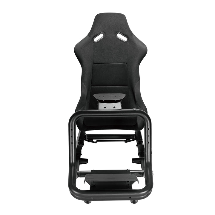 Simulador de carreras Cockpit 3 en 1 Asiento de juego hasta 130kg Soporte de palanca de cambio Soporte de volante Soporte de TV hasta 50" Max. Vesa 400x200 ...