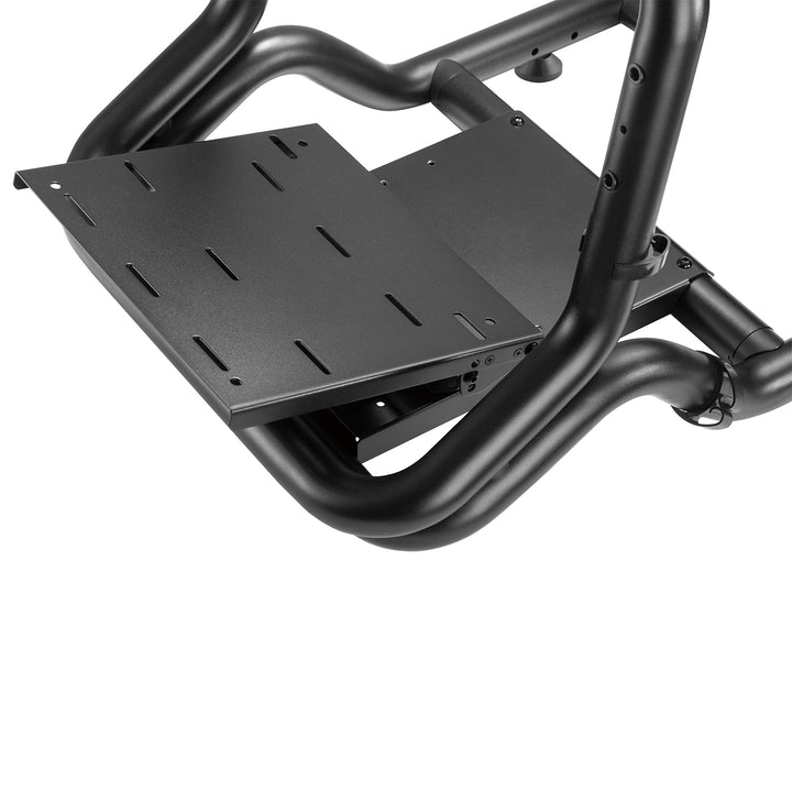Simulador de carreras Cockpit 3 en 1 Asiento de juego hasta 130kg Soporte de palanca de cambio Soporte de volante Soporte de TV hasta 50" Max. Vesa 400x200 ...