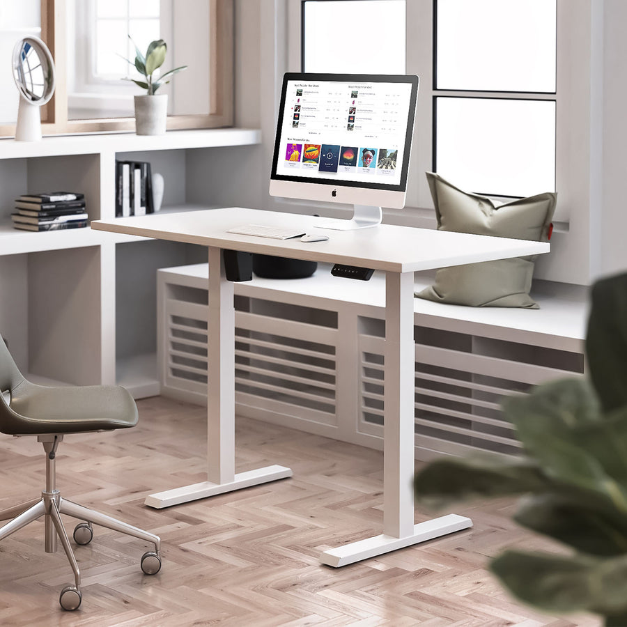 Mesa de pé com estrutura elétrica com altura regulável até 80 kg Mesa de escritório sem tampo