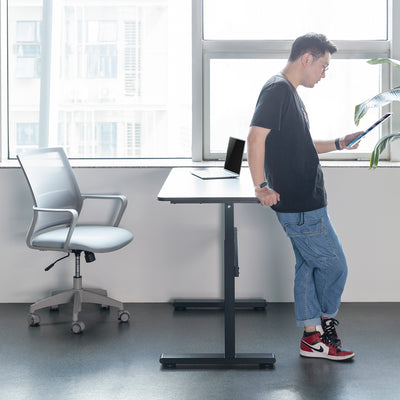 Escritorio eléctrico Ergo Office, regulable en altura, gris, altura máxima 118cm 50 kg - con escritorio de pie, ER-434
