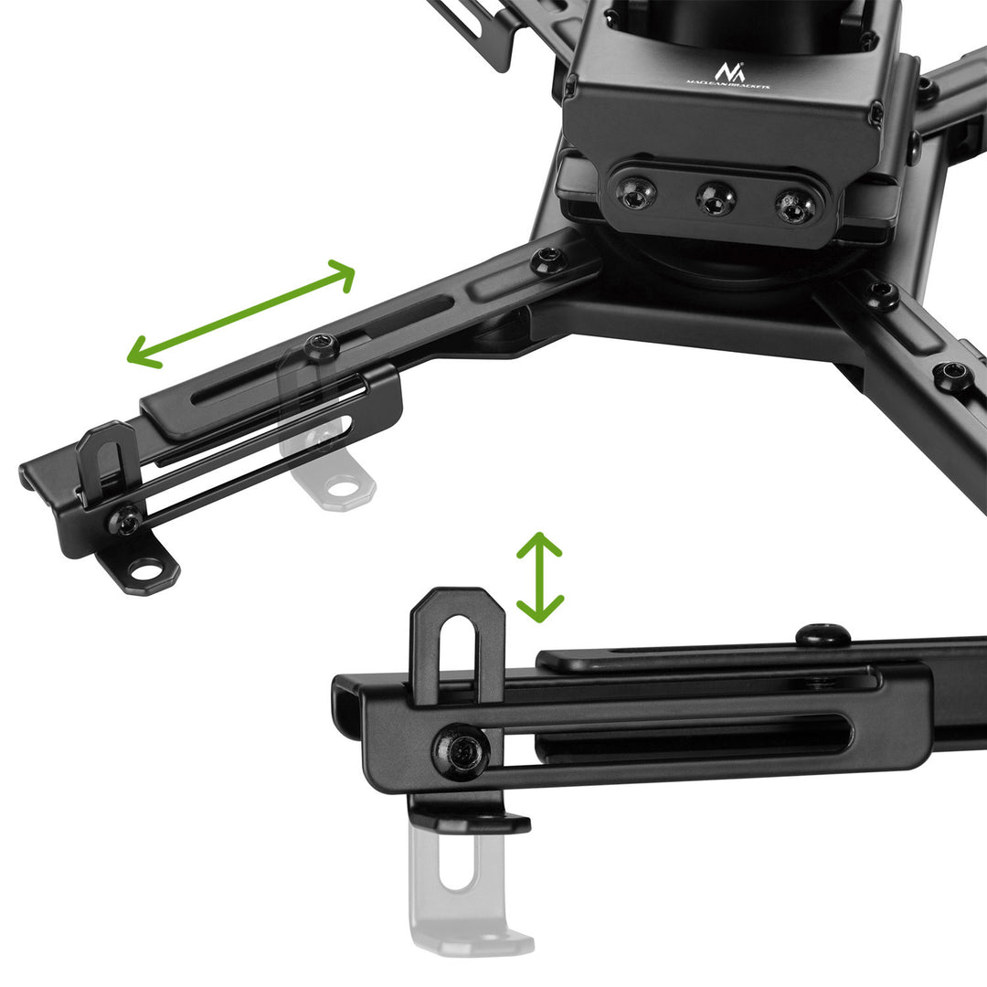 Maclean MC-913 Suporte para projetor de montagem em teto de aço com inclinação universal ajustável 35 kg