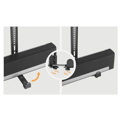 Suporte universal para sound bar de até 15 kg Suporte de alto-falante para montagem embaixo da TV