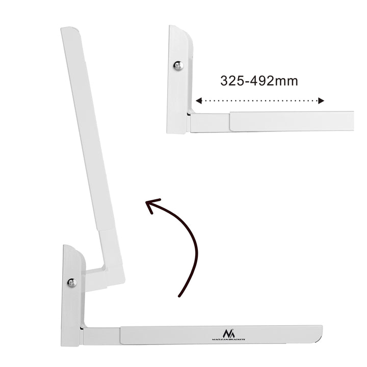 Suporte universal para micro-ondas com braços telescópicos de parede para micro-ondas com grelha até 30 kg (branco)