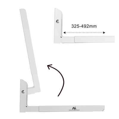 Suporte universal para micro-ondas com braços telescópicos de parede para micro-ondas com grelha até 30 kg (branco)