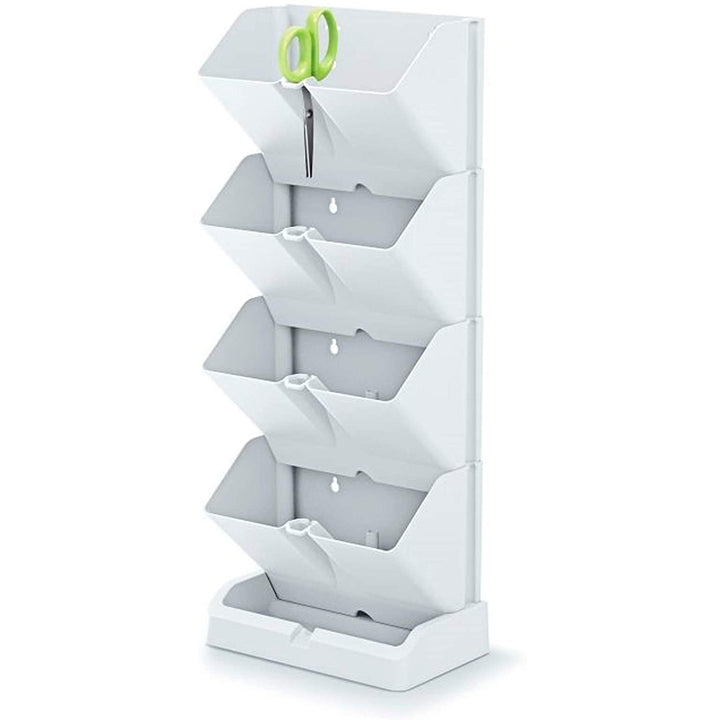 Macetero modular vertical de pie para jardín Mini Cascade blanco