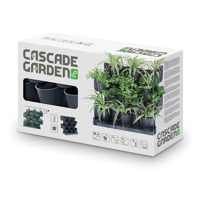 Plantador vertical de plástico Prosperplast Cascade Garden na cor antracite