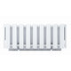 Prosperplast Boardee Fencycase Caixa de flores Varanda Vaso de flores plantador para uso interno e externo 38 cm branco