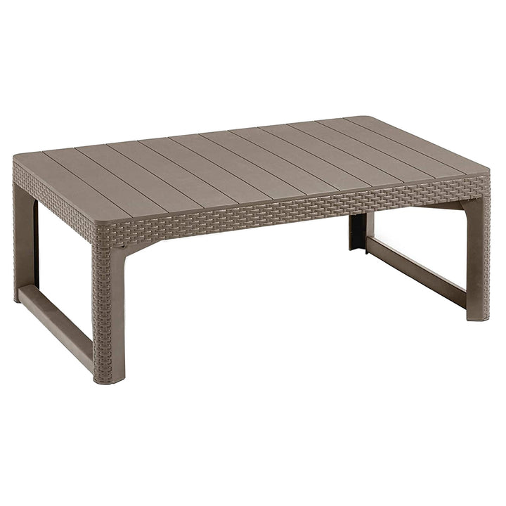 Mesa de jardim multifuncional com altura ajustável resistente a danos e intempéries Rattan Lyon by Keter