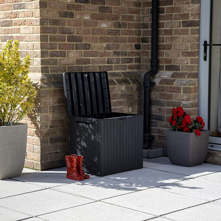 Caja de jardín resistente a bajas temperaturas y radiación UV Keter City Storage Box 113L