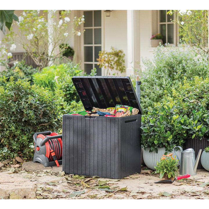 Caixa de jardim resistente a baixas temperaturas e radiação UV Keter City Storage Box 113L