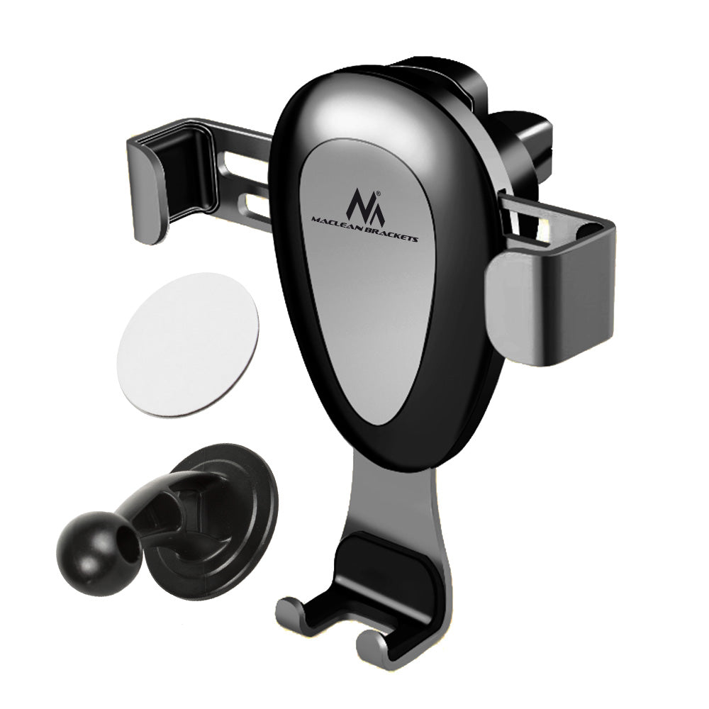 Suporte universal para celular Acessórios para carro Suporte para ventilação de ar Gravidade máx. distância entre lados 90 mm, Maclean MC-324