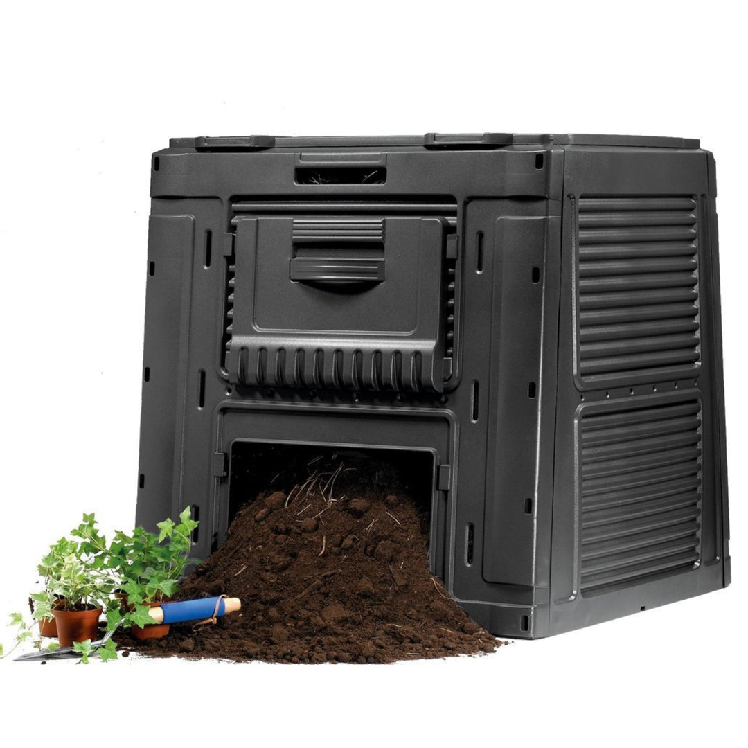 Compostor de jardim de plástico, construção durável, estável e dobrável 470L E-COMPOSTER Keter