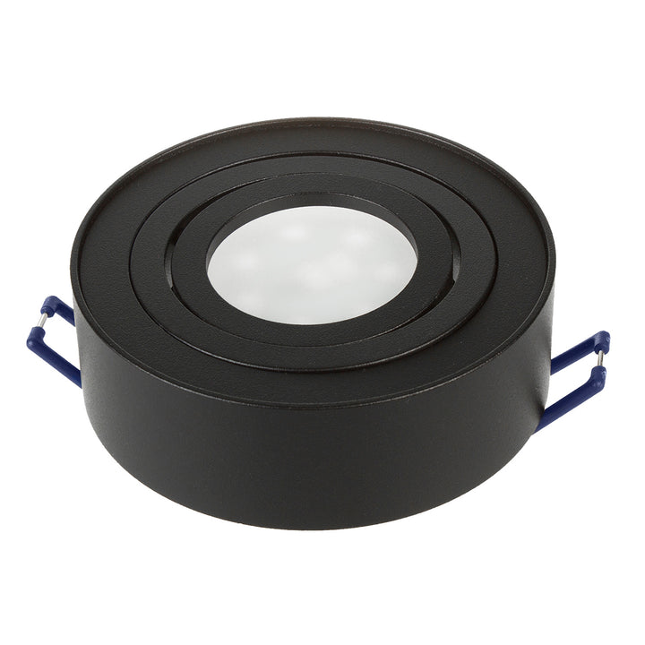 Luminaria de techo spot, para fuentes de luz MR16 / GU10, negro, 94x32mm, redondo, aluminio, Maclean MCE462 B