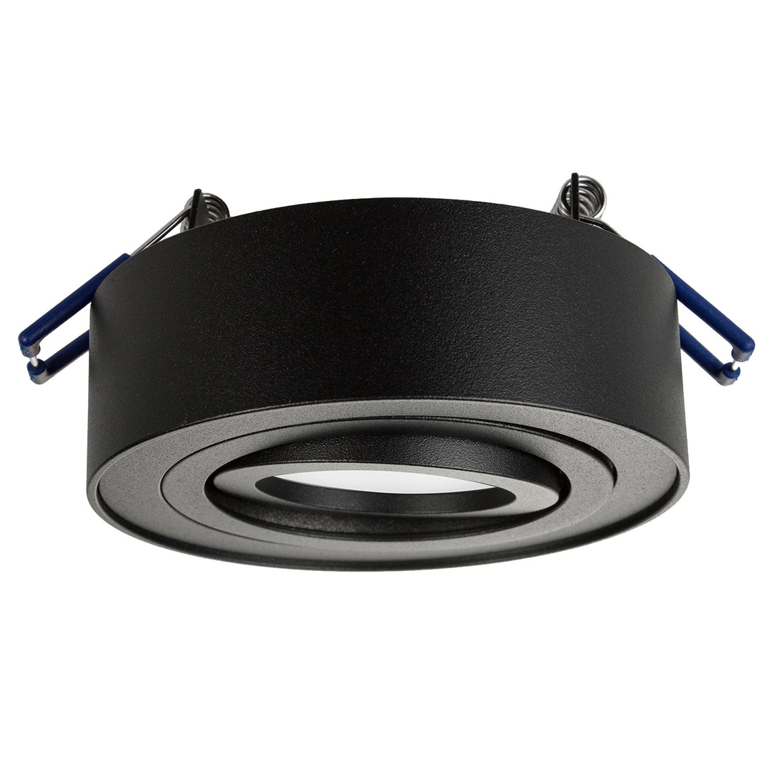 Luminária de teto spot, para fontes de luz MR16 / GU10, preta, 94x32mm, redonda, alumínio, Maclean MCE462 B