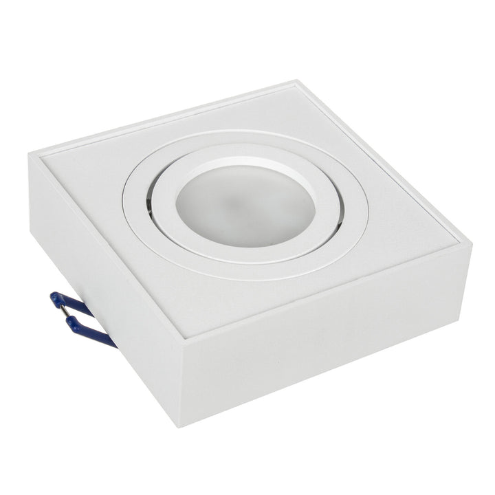 Luminaria de techo spot, para fuentes de luz MR16 / GU10, blanco, 94x94x32mm, cuadrado, aluminium, Maclean MCE464 W