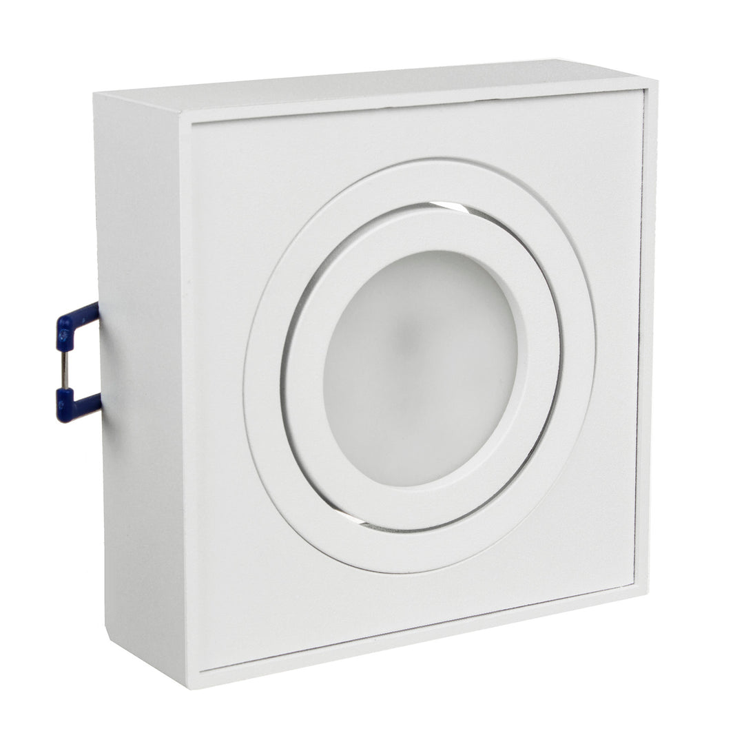 Luminaria de techo spot, para fuentes de luz MR16 / GU10, blanco, 94x94x32mm, cuadrado, aluminium, Maclean MCE464 W