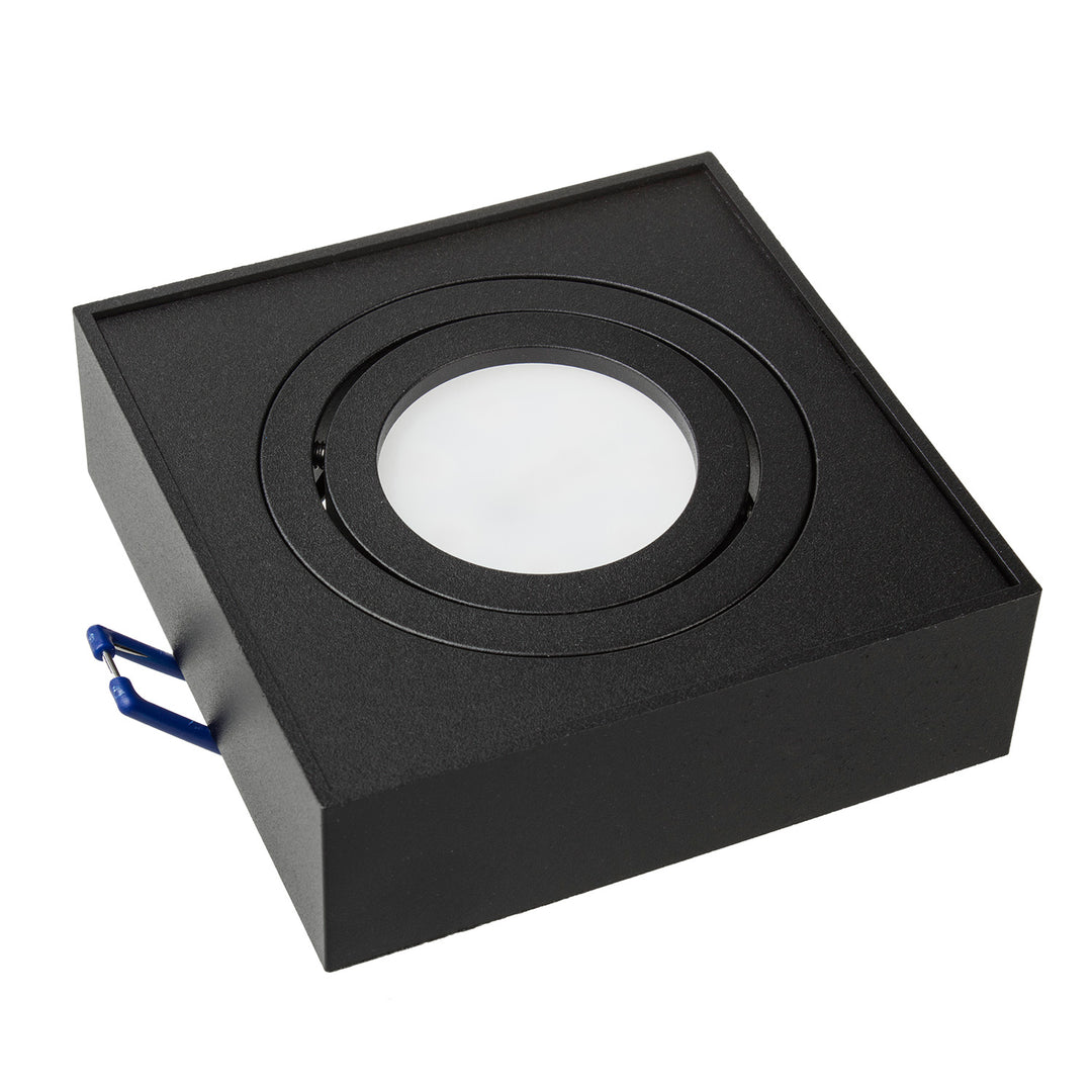 Luminaria de techo spot para fuentes de luz MR16 / GU10, negro, 94x94x32mm, cuadrado, aluminium, Maclean MCE464 B