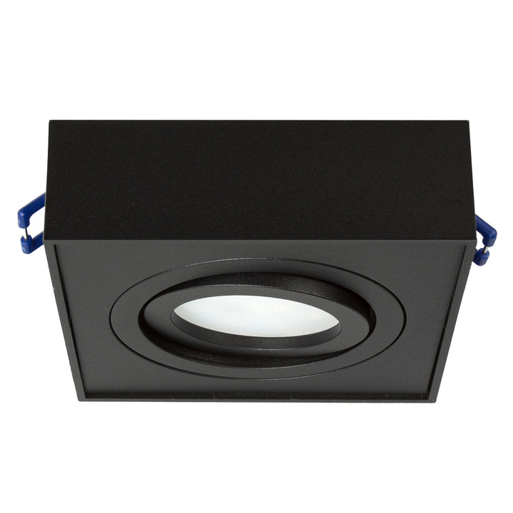 Luminária de teto spot para fontes de luz MR16 / GU10, preta, 94x94x32mm, quadrada, alumínio, Maclean MCE464 B