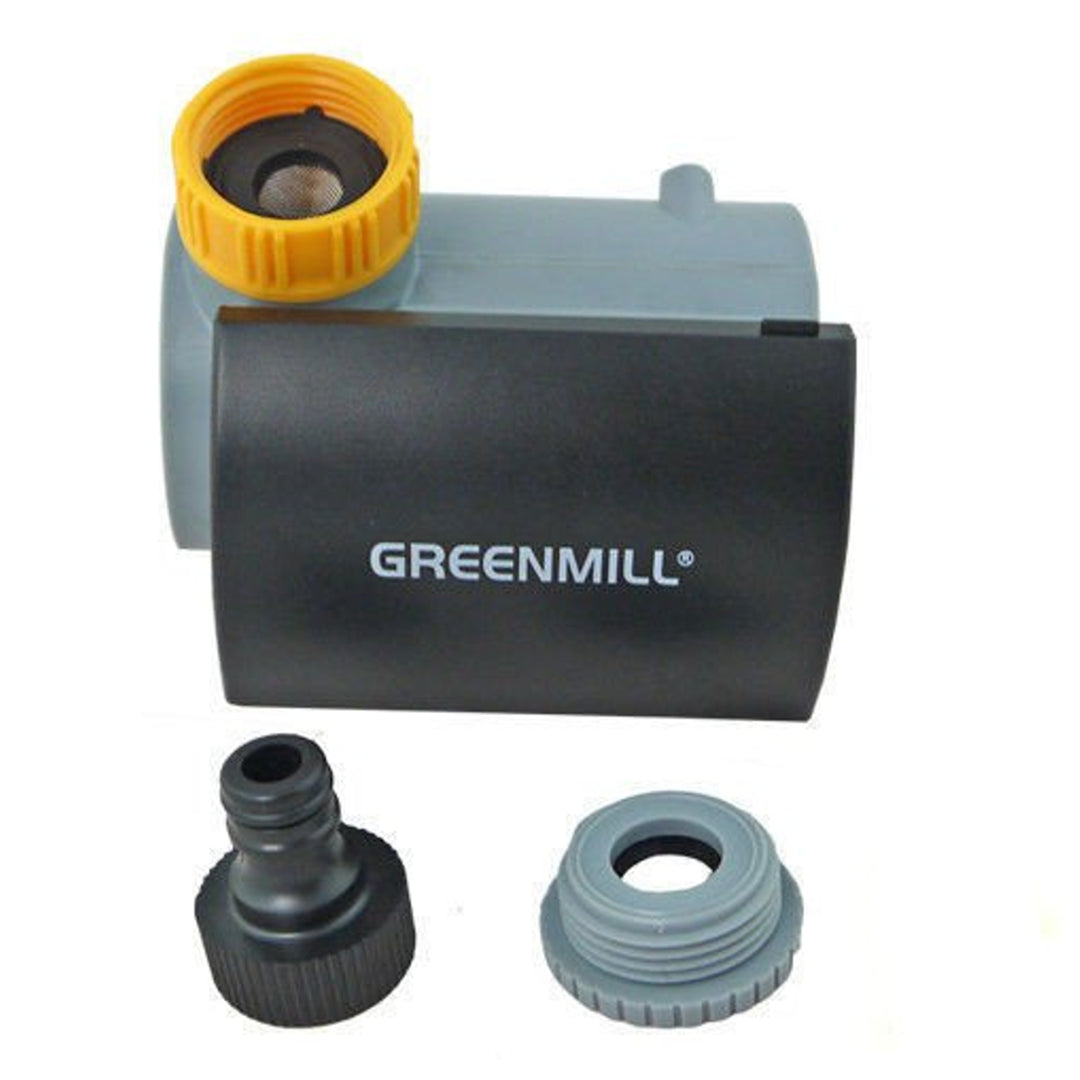 Ordenador de riego, controlador de riego, interruptor temporizador, reloj de riego 9V DC 3/4 " y 1" Greenmill GB6980C