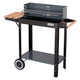 Grelhador a carvão retangular 53 x 27cm com prateleira e rodas Master Grill