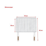 Parrilla, rejilla de cocción para barbacoa 54x38cm de acero cromado Master Grill & Party MG252