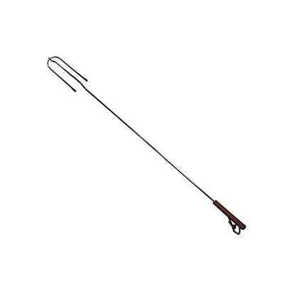 Espeto para grelha de fogueira, 100cm, aço cromado, espeto, cabo de madeira, grelha mestre de fogo mg279