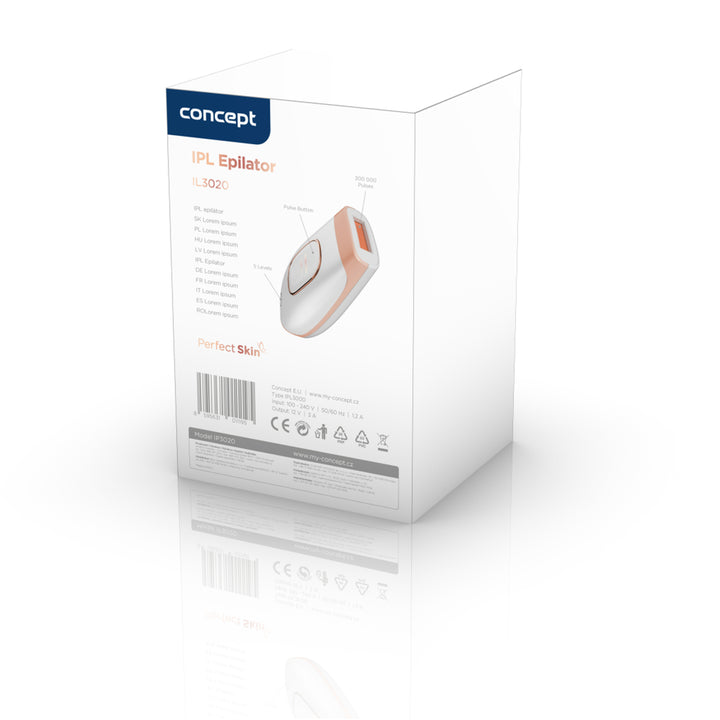Perfect Skin IL3000 Dispositivo de depilación IPL Depiladora Pulso intenso Tecnología de luz Depilación Piel suave