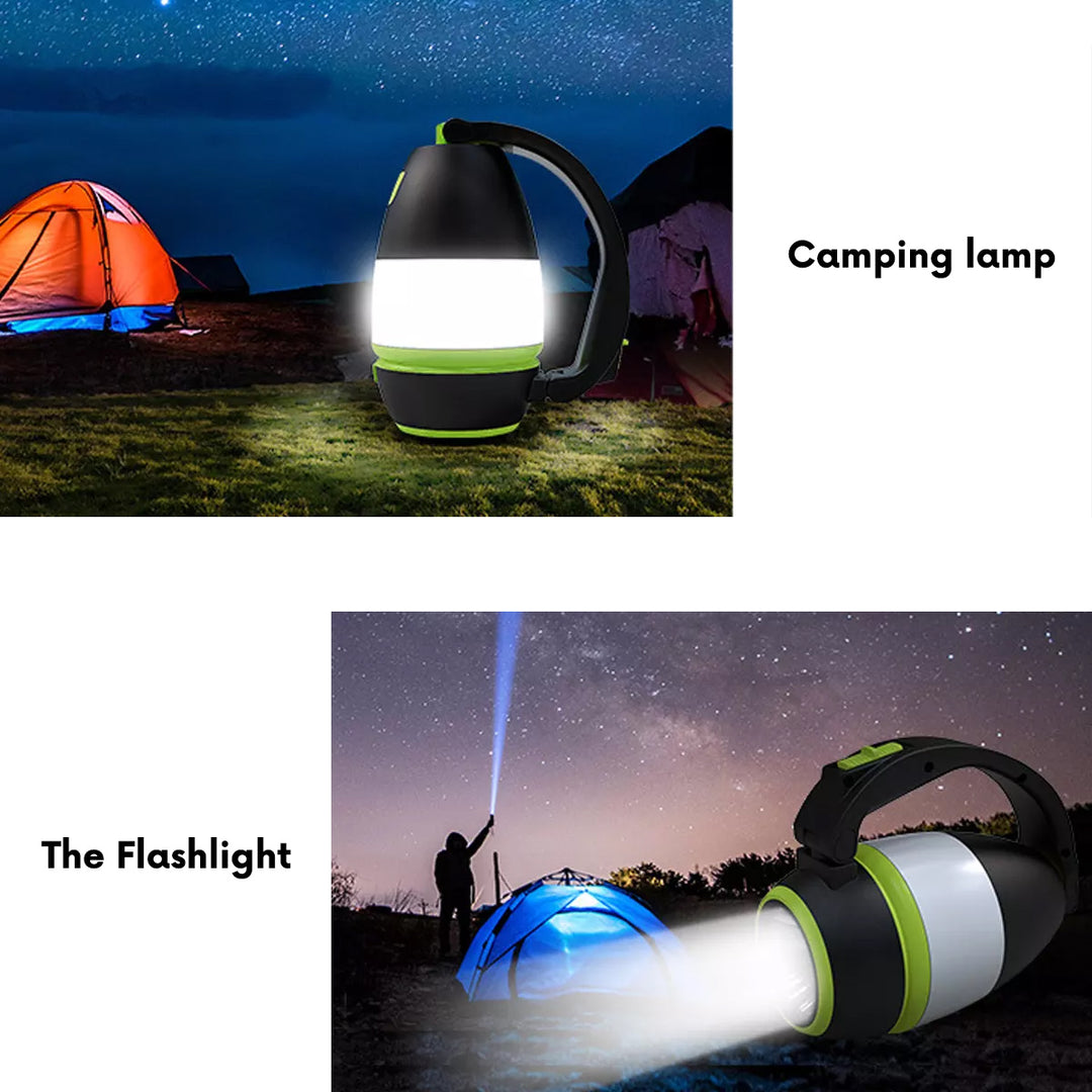 Lâmpada LED 3 em 1, camping, lâmpada de mesa, lanterna, 1W, 60-200LM, branco frio 6000K, 18650 1500mAh, função de banco de potência, bateria recarregável Maclean MCE298