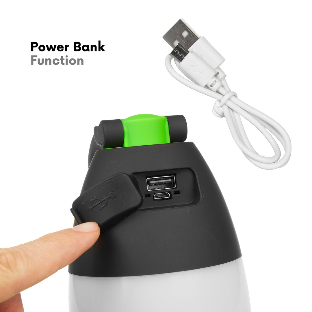 Lâmpada LED 3 em 1, camping, lâmpada de mesa, lanterna, 1W, 60-200LM, branco frio 6000K, 18650 1500mAh, função de banco de potência, bateria recarregável Maclean MCE298