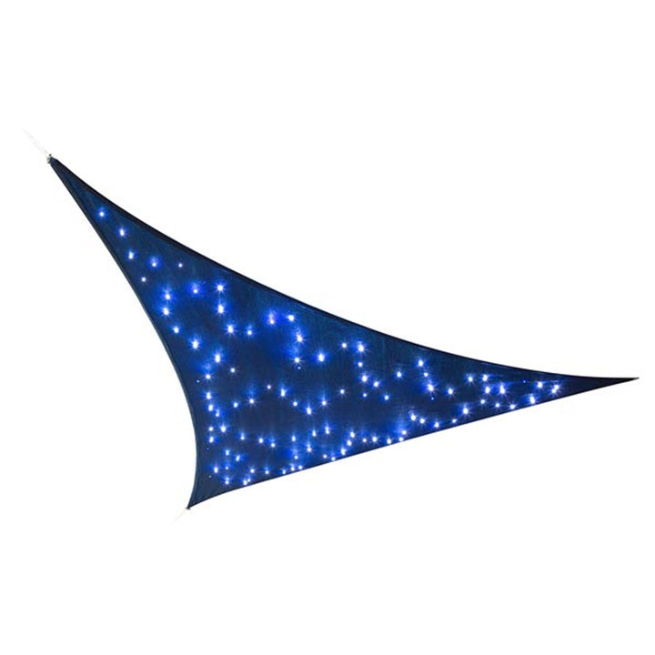 Vela solar com iluminação LED embutida "céu estrelado" - triângulo - 3,6 x 3,6 x 3,6 m