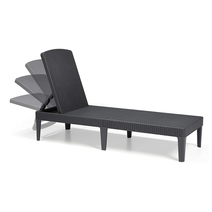 Tumbona plegable de jardín exterior Jaipur Sun Lounger - grafito