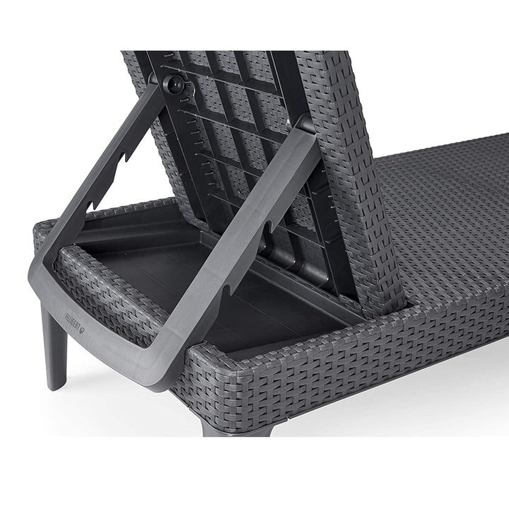 Tumbona plegable de jardín exterior Jaipur Sun Lounger - grafito