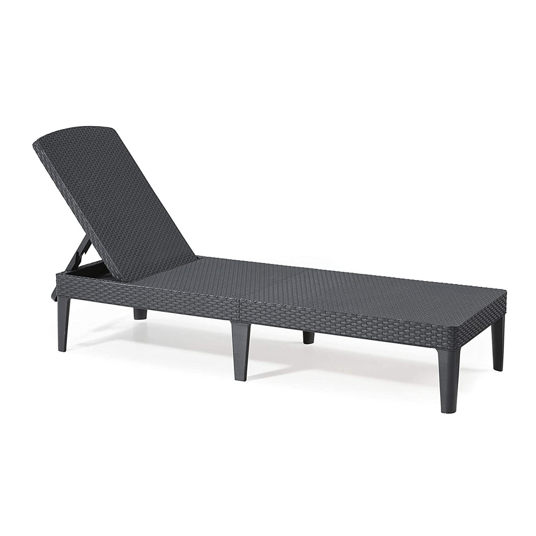 Tumbona plegable de jardín exterior Jaipur Sun Lounger - grafito