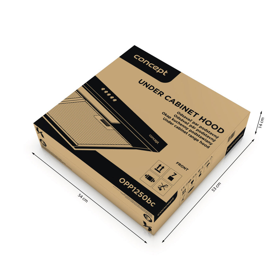 Exaustor preto iluminação LED Concept 50cm OPP1250BC