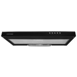 Campana bajo armario con filtro antigrasa negra de 60cm Concept OPP2060bc