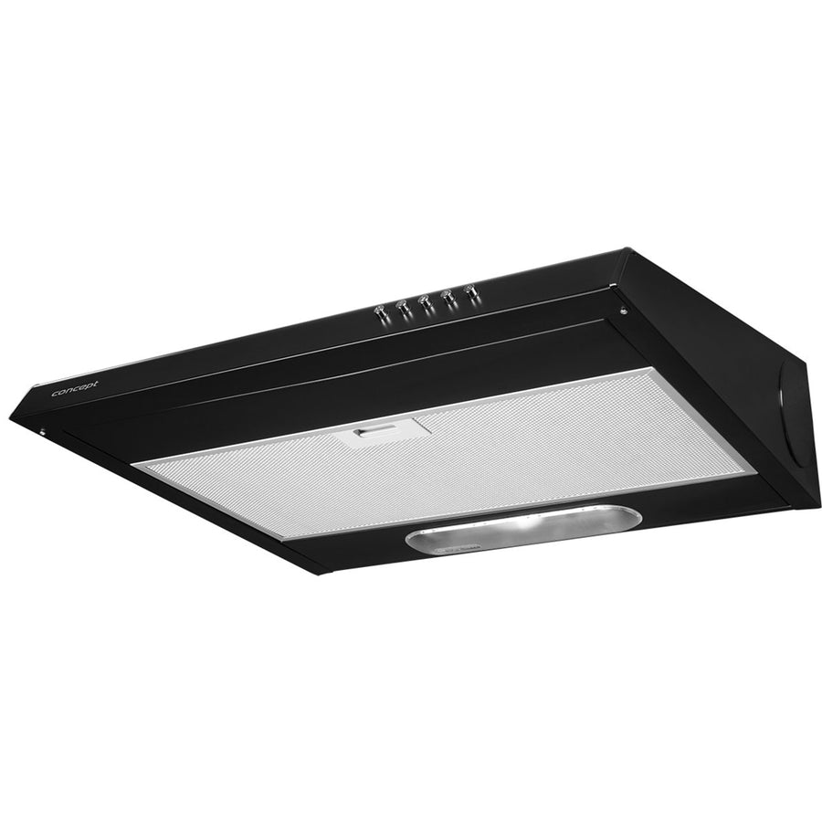 Campana bajo armario con filtro antigrasa negra de 60cm Concept OPP2060bc