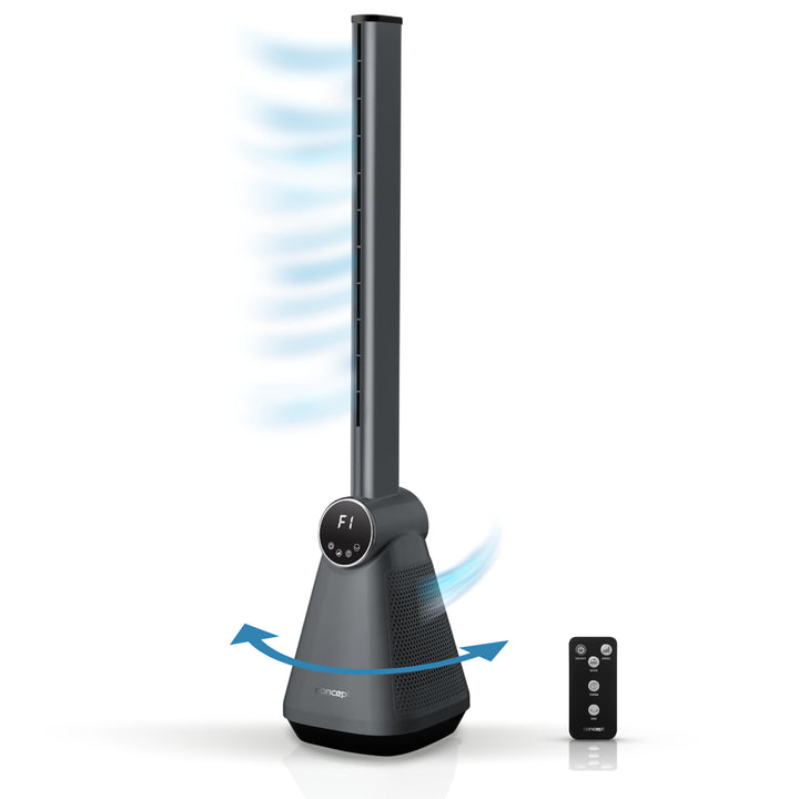Ventilador de torre VS5130 con mando a distancia, 50 W, 101 cm, ventilador de pie con oscilación, 3 velocidades, temporizador de 15 horas CONCEPT