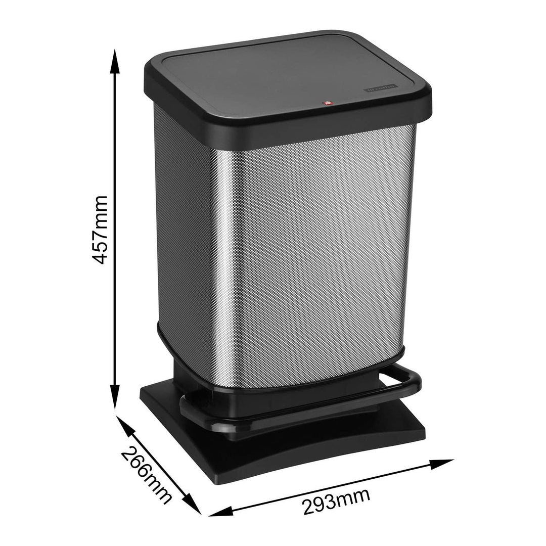 Lixeira com pedal PASO, 20 litros, plástico com função escalonada Rotho Paso