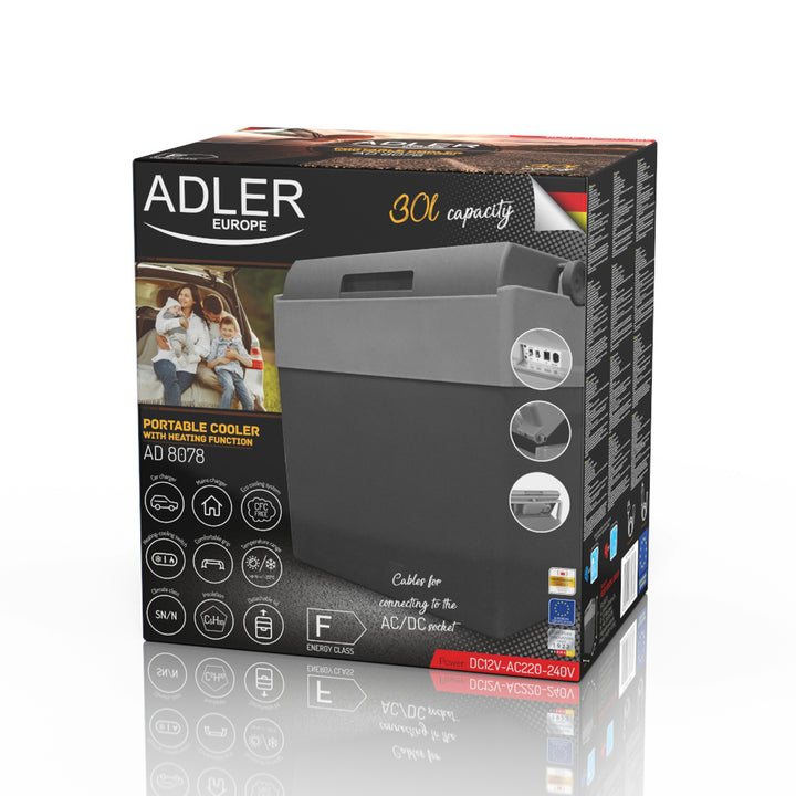 Adler AD 8078 Geladeira 30 L, função de resfriamento e aquecimento