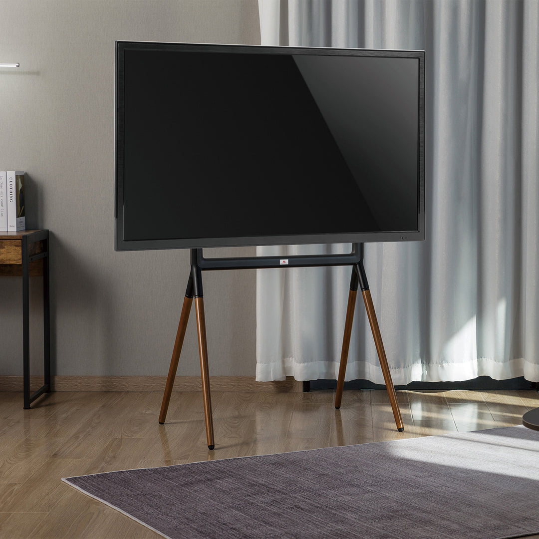 Soporte universal para TV Soporte para TV de 49-70" hasta 40 kg máx. VESA 600x400 Compatible con LCD LED OLED QLED Plasma Negro/Nogal